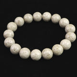 宮崎県産 二ニギ水晶　 12mm玉ブレスレット 証明書付 41.1g (ID:66209)