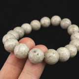 宮崎県産 二ニギ水晶　 12mm玉ブレスレット 証明書付 41.1g (ID:66209)