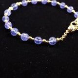 タンザナイト　ファセットカットビーズ　ブレスレット K18GY  7.6g (ID:66416)