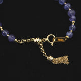 タンザナイト　ファセットカットビーズ　ブレスレット K18GY  9.7g (ID:66463)