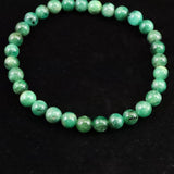 エメラルド ディープ カラー 3A　6mm玉ブレスレット 10.0g (ID:66575)