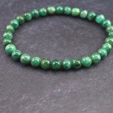 エメラルド ディープ カラー 3A　6mm玉ブレスレット 10.0g (ID:66575)