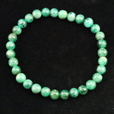 エメラルド ディープ カラー 3A　6mm玉ブレスレット 10.0g (ID:66575)