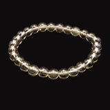 天然シトリン 非加熱 無処理　7mm玉ブレスレット 14g  (ID:66693)