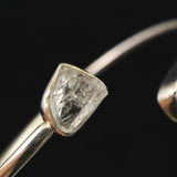 ロシア産 フェナカイト 14mm 原石 2石 バングル 5.03g 鑑別書付 (ID:66868)