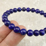 ラピスラズリ 4Aグレード 7mm玉ブレスレット 14.2g (ID:66974)