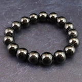 ノーブルシュンガイト  エリートシュンガイト　12mm玉ブレスレット 32.6g (ID:67103)