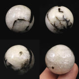 ロシア産 フェナカイト 26mmスフィア 丸玉  鑑別書付 28.56g (ID:67153)