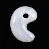 北海道 花石メノウ 瑪瑙 20mm勾玉 ディレクトリカード付 3.2g (ID:67179)