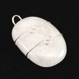 H&E社 ニュージーランドホワイトアゼツライト (AZOZEO) タンブル ペンダント 8.2g　 (ID:67221)