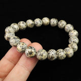 京都府産　鞍馬石 10mm玉ブレスレット　証明書付 28.1ｇ (ID:67466)