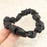 チベタンテクタイト 原石ブレスレット  32.8g  (ID:67533)