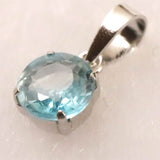ブルージルコン　5.2mmラウンドカット ペンダントトップ　Pt900　0.72ct　　 (ID:67570)