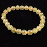 ゴールドルチルクォーツ 3A 7.5mm玉ブレスレット 15.7g (ID:67789)