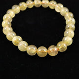 ゴールドルチルクォーツ 3A 7.5mm玉ブレスレット 15.7g (ID:67789)