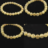 ゴールドルチルクォーツ 3A 7.5mm玉ブレスレット 15.7g (ID:67789)