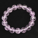 クンツァイト ３Aグレード 12.5mm玉ブレスレット 53.2ｇ　 (ID:67993)