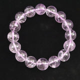 クンツァイト ３Aグレード 12.5mm玉ブレスレット 53.2ｇ　 (ID:67993)