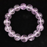 クンツァイト ３Aグレード 12.5mm玉ブレスレット 53.2ｇ　 (ID:67993)