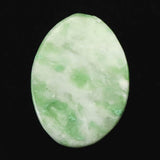 日高翡翠（ホワイトグリーン） 18mm オーバル ルース 3.53g (ID:68194)