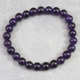 ウルグアイ産 アメジスト 7.5m玉ブレスレット 15.1g (ID:68206)
