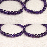 ウルグアイ産 アメジスト 7.5m玉ブレスレット 15.1g (ID:68206)