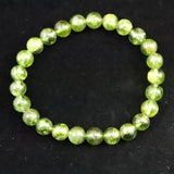 ペリドット 橄欖石  7.5mm玉ブレスレット 4Aグレード 19.0g (ID:68268)