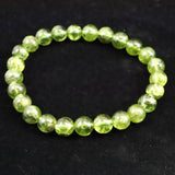 ペリドット 橄欖石  7.5mm玉ブレスレット 4Aグレード 19.0g (ID:68268)