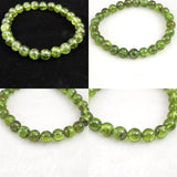 ペリドット 橄欖石  7.5mm玉ブレスレット 4Aグレード 19.0g (ID:68268)