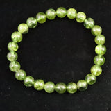 ペリドット 橄欖石  7.5mm玉ブレスレット 4Aグレード 19.0g (ID:68268)