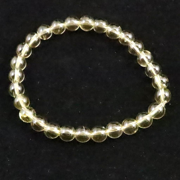 天然シトリン 非加熱 無処理　7mm玉ブレスレット 13.20g  (ID:68397)