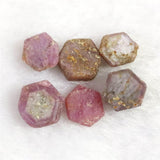 パキスタン産 ルビー 結晶 原石 蛍光 7個セット　4.0ｇ (ID:68418)