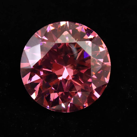 キュービックジルコニア CZ  30mm ラウンドカット ルース ピンク　 (ID:68567)