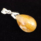 北海道産 蛍光オパール オレンジ  16mmペアシェイプ ペンダントトップ 1.6g (ID:68704)