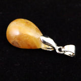 北海道産 蛍光オパール オレンジ  16mmペアシェイプ ペンダントトップ 1.6g (ID:68704)
