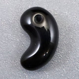 隠岐の島 黒曜石 25mm勾玉 ディレクトリカード付 4.8g (ID:68843)