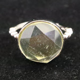 リビアンデザートグラス 12mmヘキサゴンカット リング  2.75g  (ID:69103)