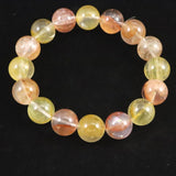 オーロラクォーツ ライモナイトインクォーツ 13mm玉ブレスレット 56.8g (ID:69610)