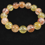 オーロラクォーツ ライモナイトインクォーツ 13mm玉ブレスレット 56.8g (ID:69610)