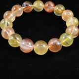 オーロラクォーツ ライモナイトインクォーツ 13mm玉ブレスレット 56.8g (ID:69610)