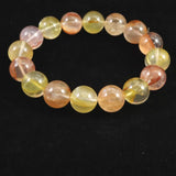 オーロラクォーツ ライモナイトインクォーツ 13mm玉ブレスレット 56.8g (ID:69610)