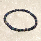 プレシャスブラックオパール 4.5mm玉ブレスレット 4.3g (ID:69614)