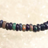 プレシャスブラックオパール 4.5mm玉ブレスレット 4.3g (ID:69614)