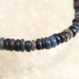 プレシャスブラックオパール 4.5mm玉ブレスレット 4.3g (ID:69614)