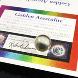 H&E社 ゴールデンアゼツライト(AZOZEO) 15mmスフィア 証明書付 4.8g (ID:69717)