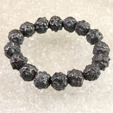 エジプト産 メテオライト 珪化鉄隕石 原石 プレスレット 115g (ID:69732)