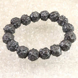 エジプト産 メテオライト 珪化鉄隕石 原石 プレスレット 115g (ID:69732)