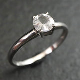 ブラジル産 フェナカイト 4.7mmラウンドカット リング 鑑別書付 11号 (ID:69794)