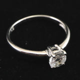 ブラジル産 フェナカイト 4.7mmラウンドカット リング 鑑別書付 11号 (ID:69794)