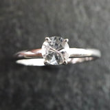 ブラジル産 フェナカイト 4.7mmラウンドカット リング 鑑別書付 11号 (ID:69794)